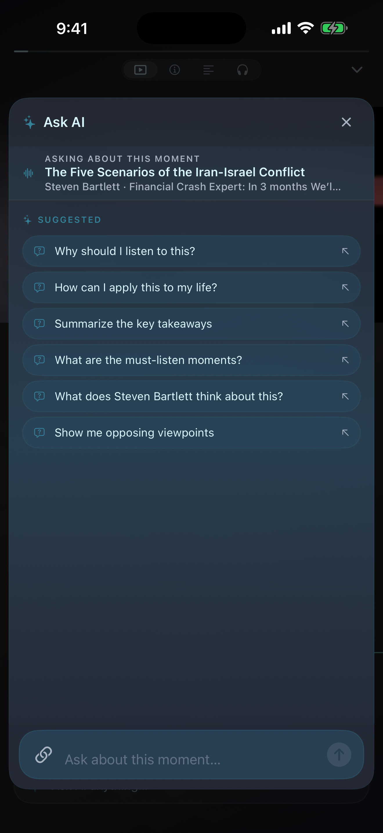 Ask About This Moment on iPhone